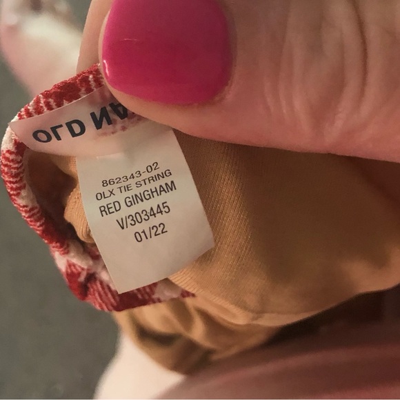 Old Navy 3-piece bikini separates RED WHITE AND BLUE good used condition - Picture 4 of 11